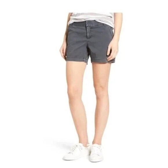 Caslon Cotton Blend Twill Shorts Grey Ebony Size 16 NWT - Picture 9 of 9